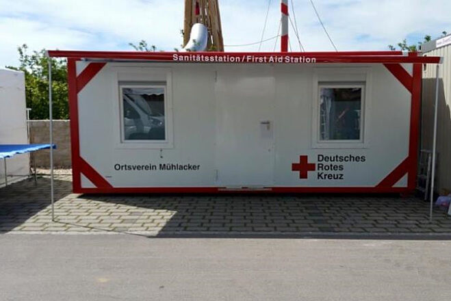 Sanitäststation beim Sanitätsdienst